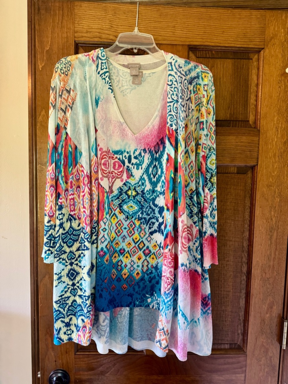 Chico's V-Neck Tank & Cardigan    Chico’s size 3